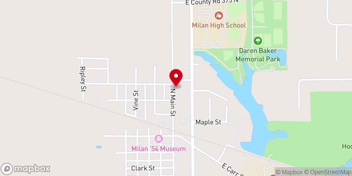 Map showing location of Grace Baptist Church