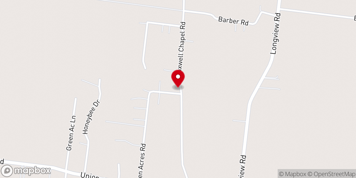 Map showing location of Maxwell Chapel