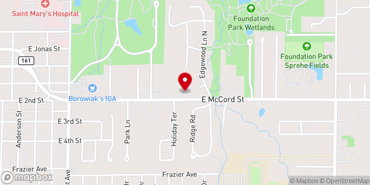 Map showing location of 161 Church of Christ