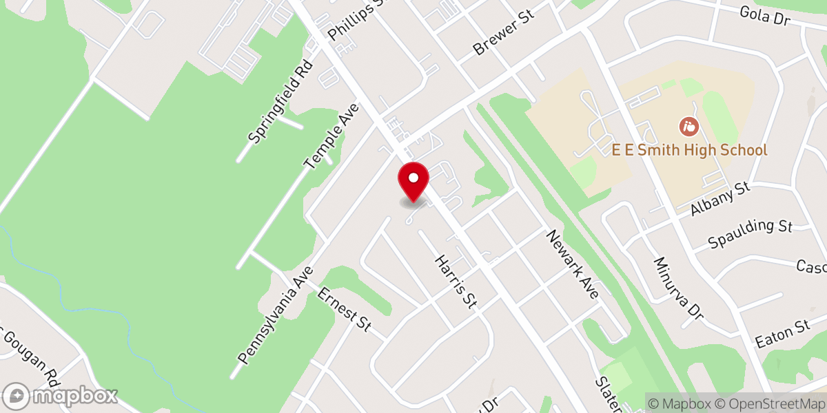 Map showing location of New Life Ministry-Hope Mills