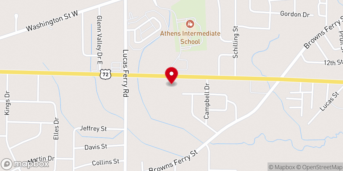 Map showing location of EBC Athens