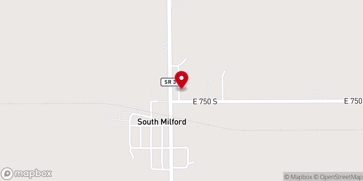 Map showing location of South Milford Independent Baptist Church