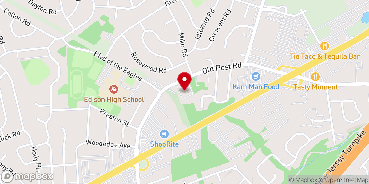 Map showing location of Immanuel Church of New Jersey