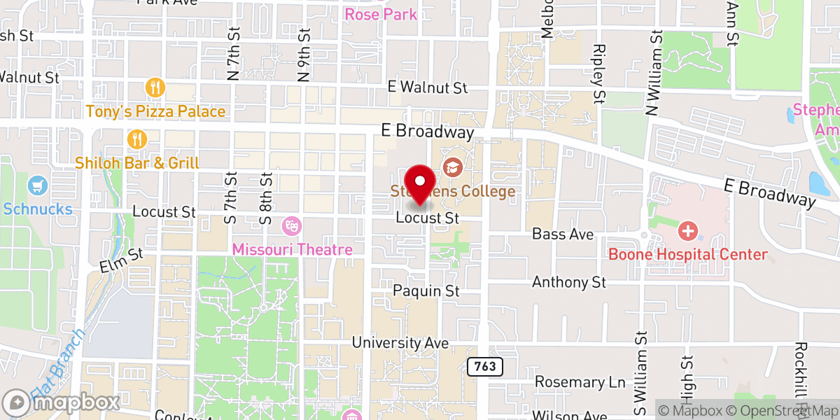 Map showing location of Sacred Heart Catholic Church