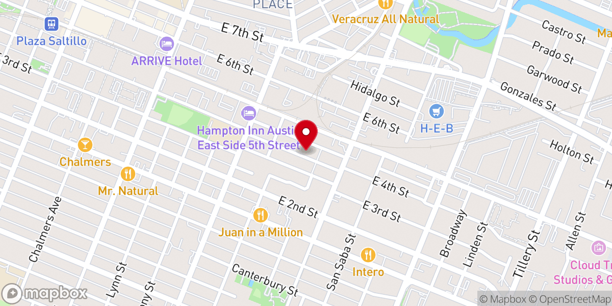 Map showing location of Templo Bethel Pentecostes