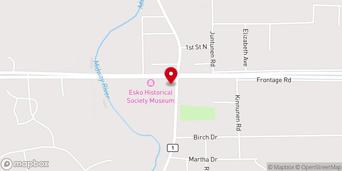 Map showing location of National Bank of Commerce • Esko