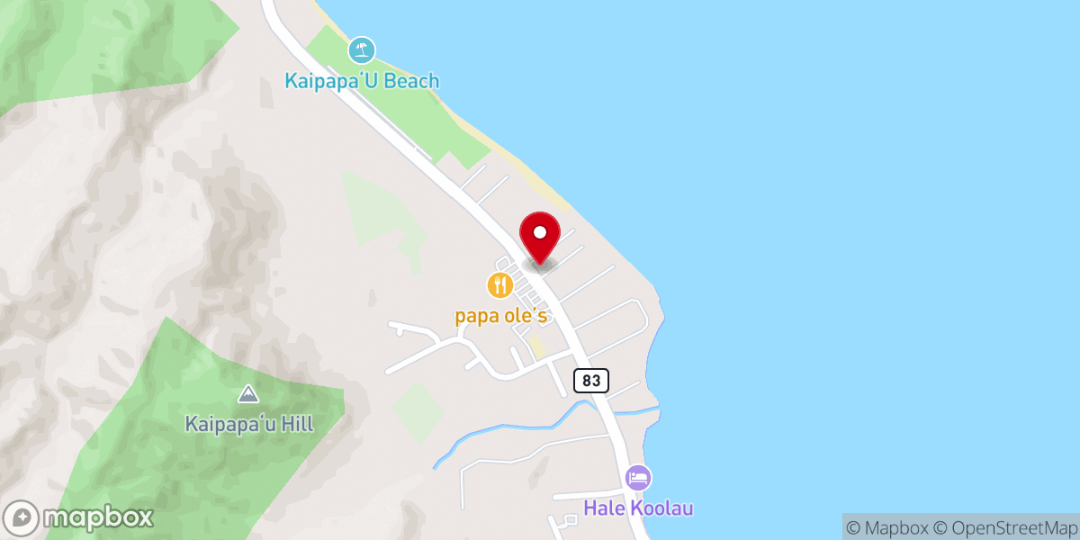 Map showing location of Hauula Church of Christ