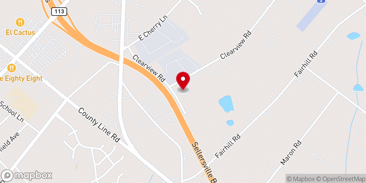 Map showing location of St Philip's Orthodox Church
