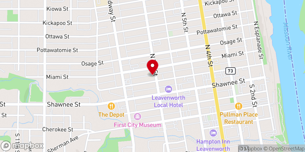Map showing location of St Paul's Episcopal Church