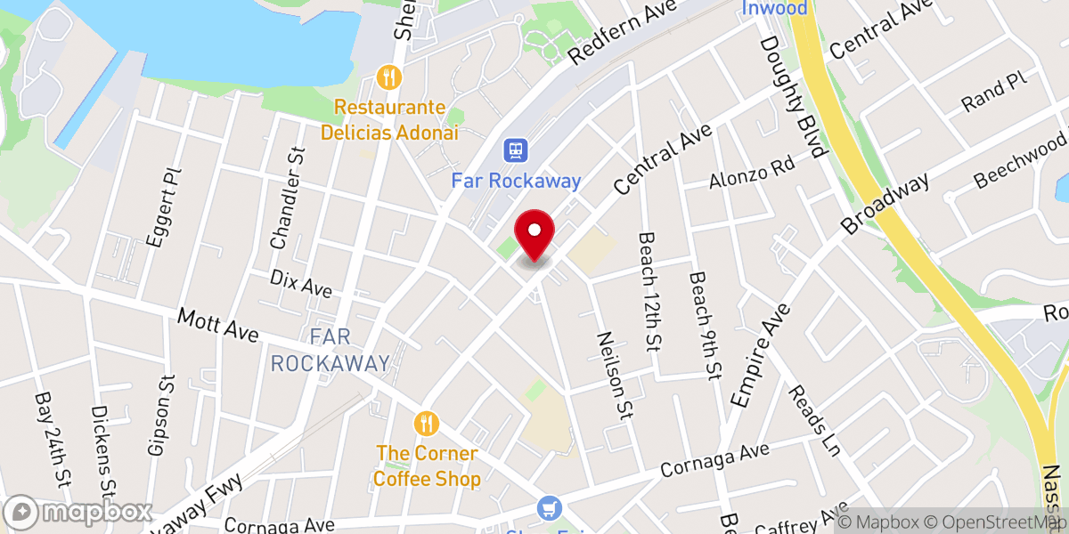 Map showing location of Rockaway Inwood Ministerial Coalition Inc