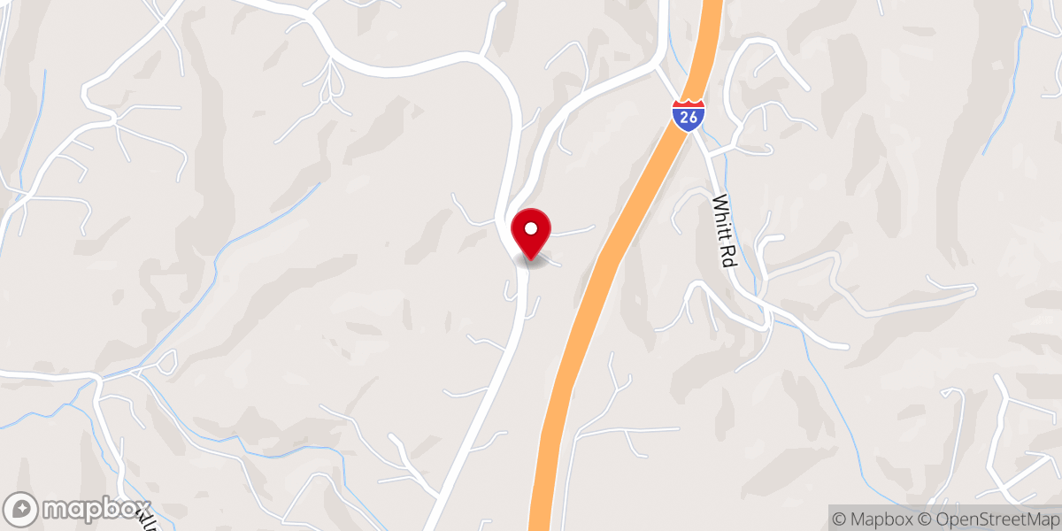 Map showing location of Blue Ridge Biker Church