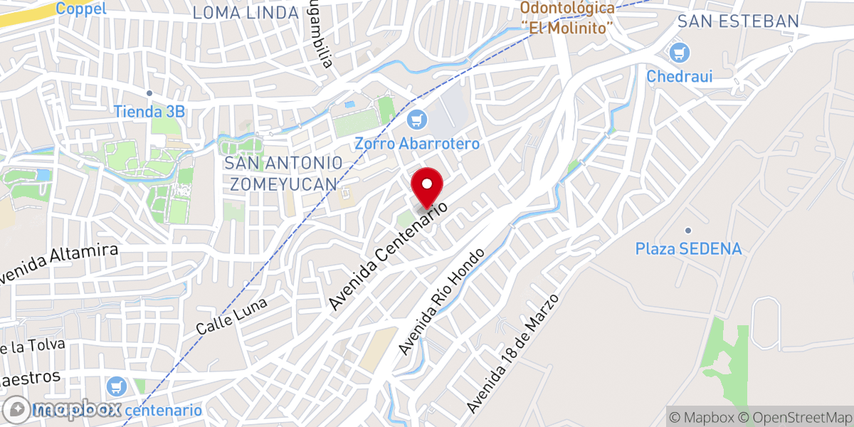 Map showing location of Parroquia de Nuestra Señora de Fátima