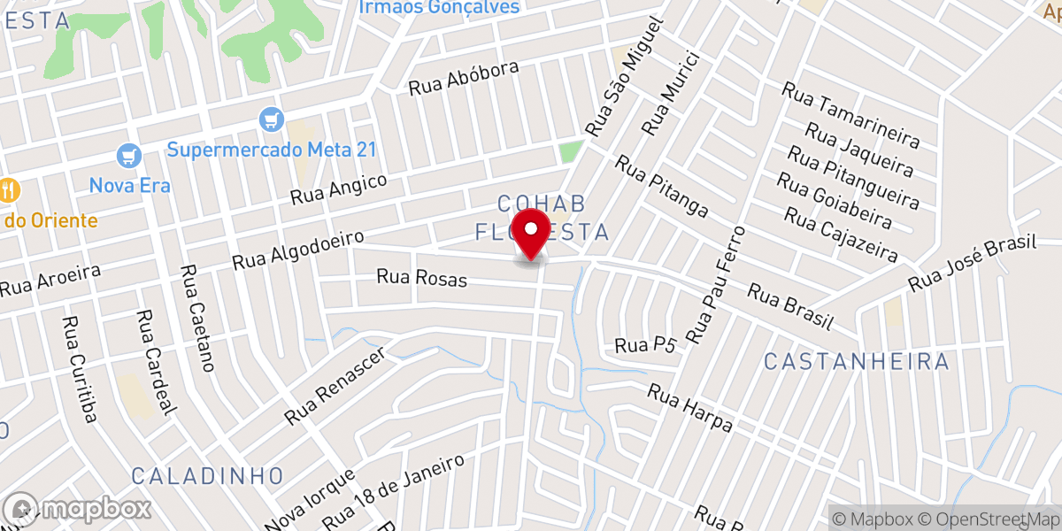 Map showing location of Igreja Batista Vida Plena