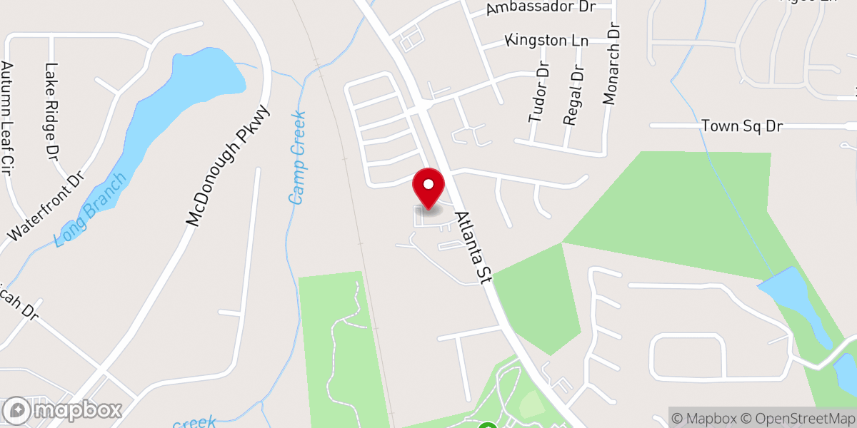 Map showing location of Life Church McDonough