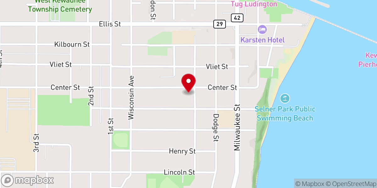 Map showing location of Community Congregational Church