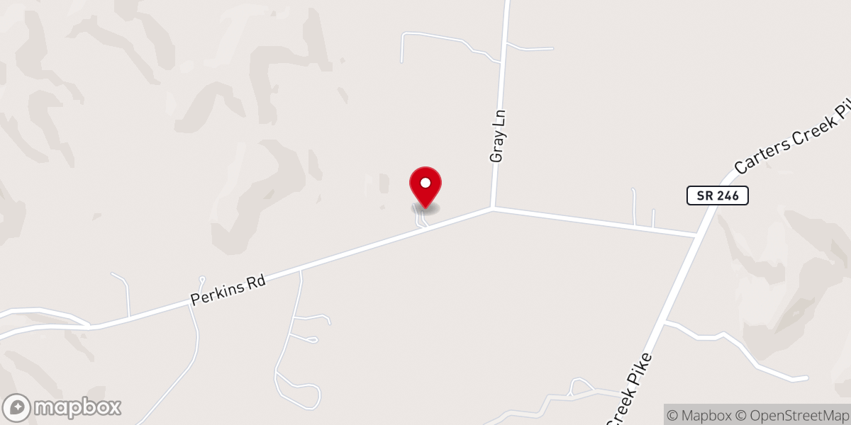 Map showing location of Perkins Church