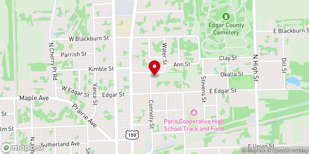 Map showing location of Antioch Faith Outreach Church