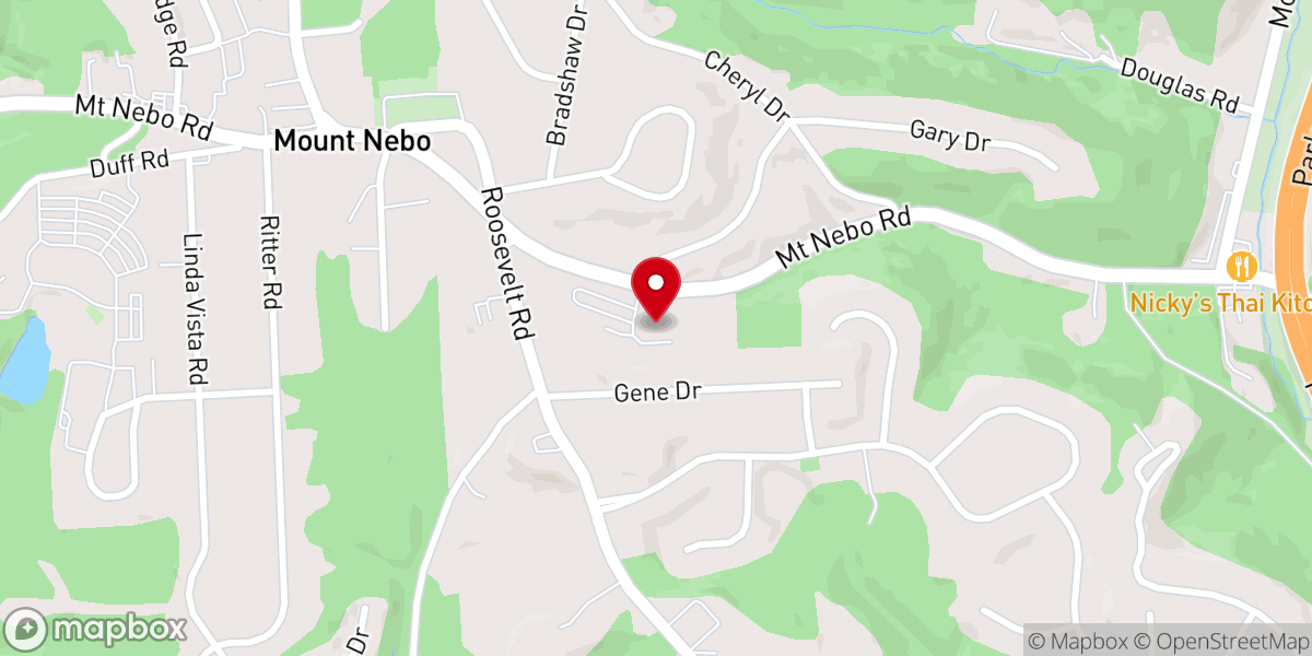 Map showing location of Triumph Baptist Church