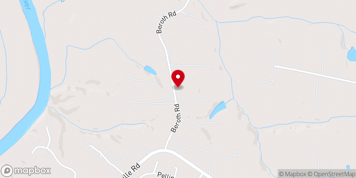 Map showing location of Shallowford Baptist Church
