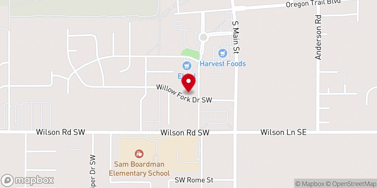 Map showing location of First Baptist Church