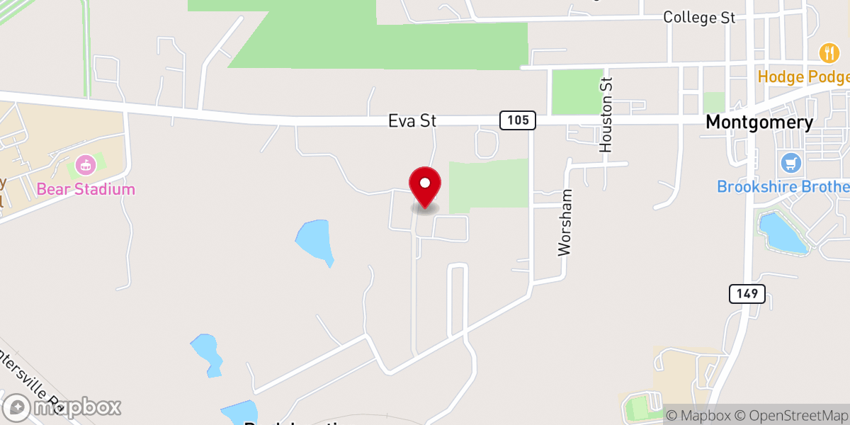 Map showing location of Lone Star Cowboy Church