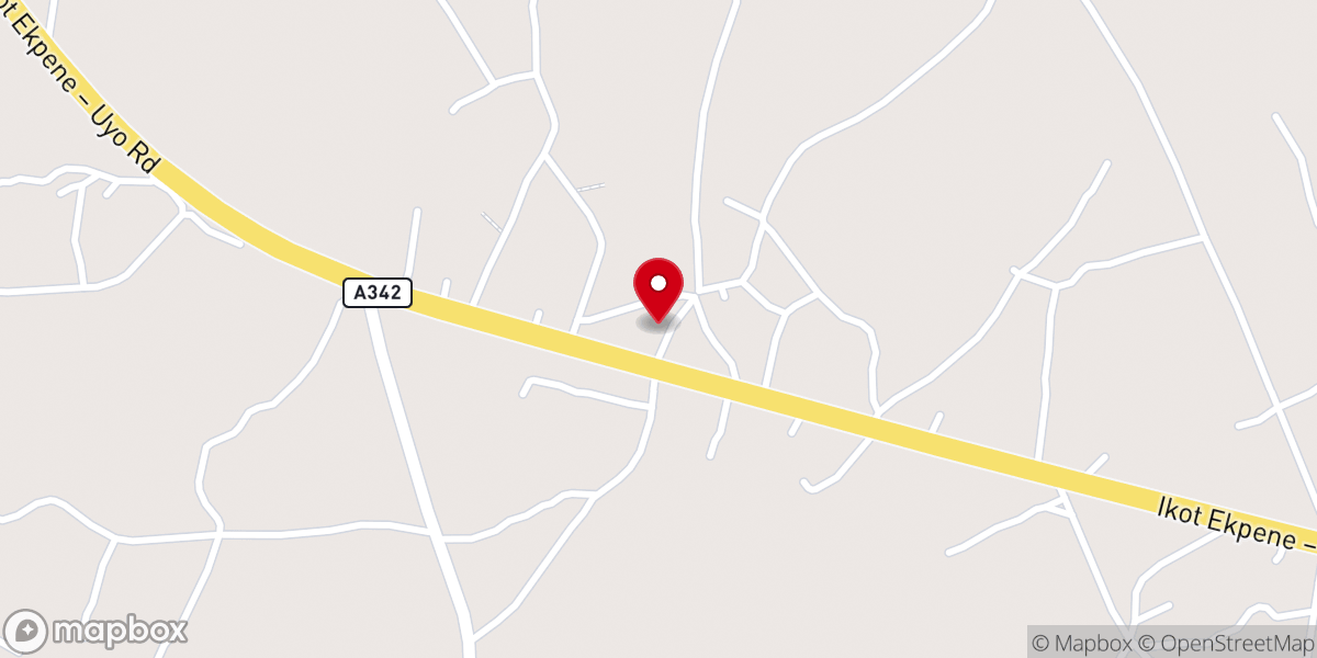 Map showing location of Anglican Missionary Church Nkara Obio Ikono
