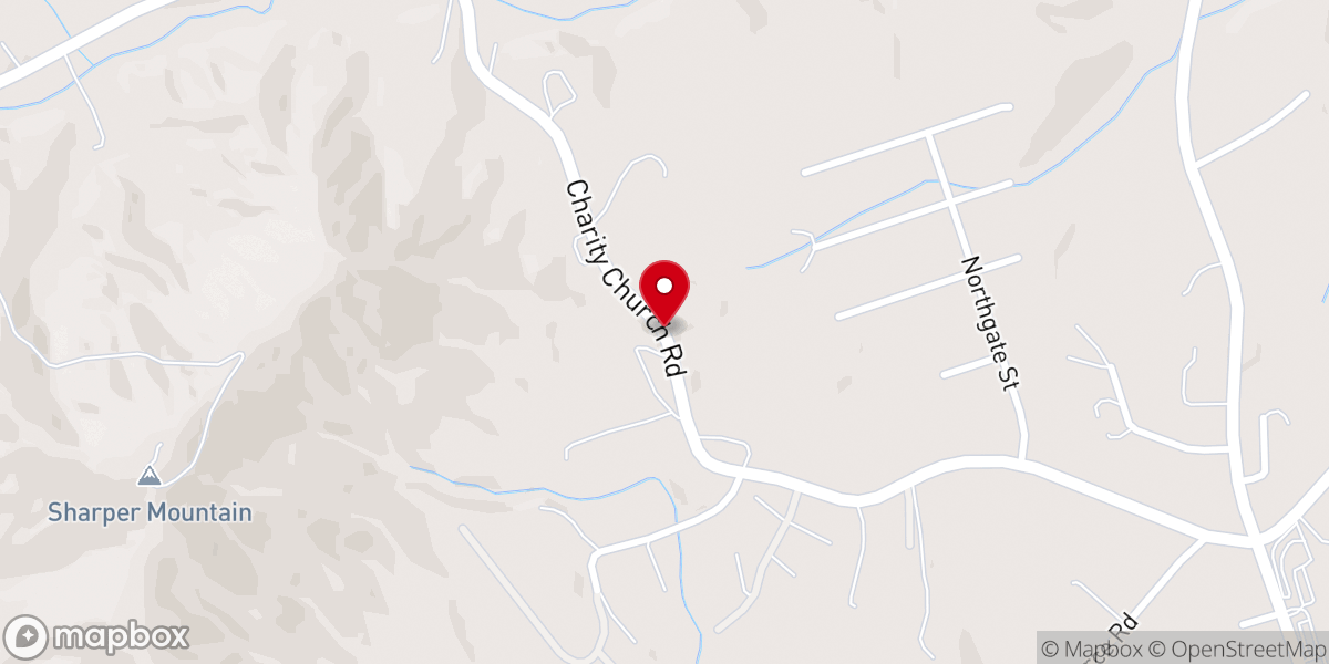 Map showing location of Charity Church