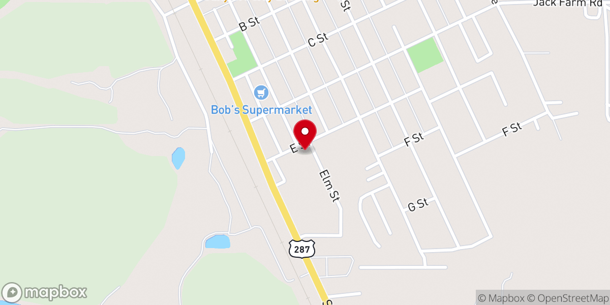 Map showing location of Mountain Valley Church