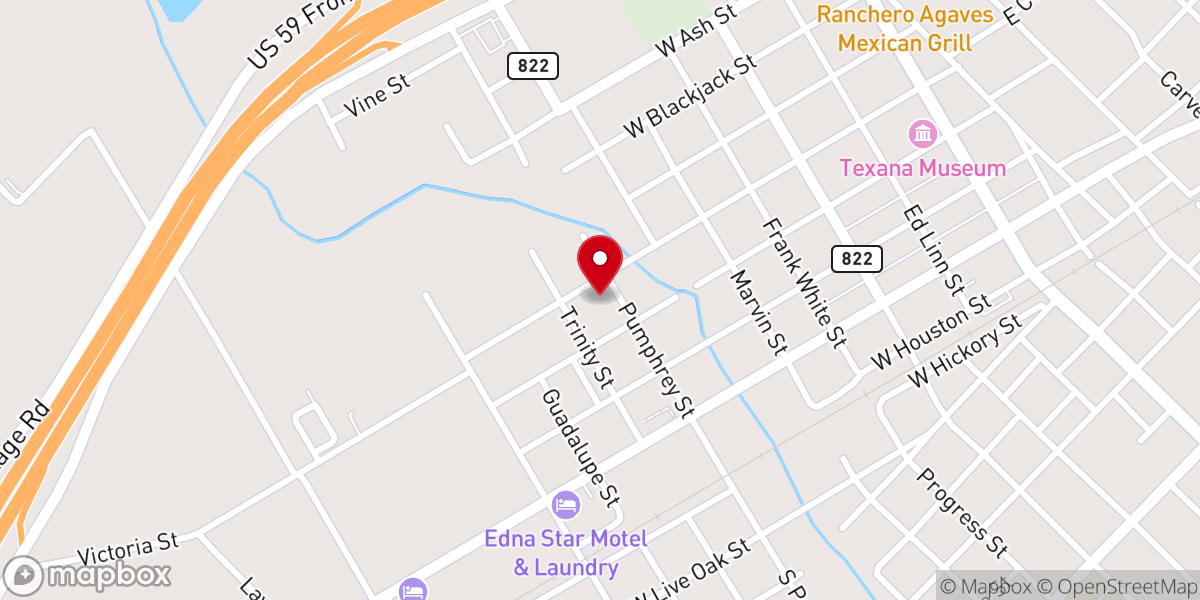Map showing location of First Baptist Mission