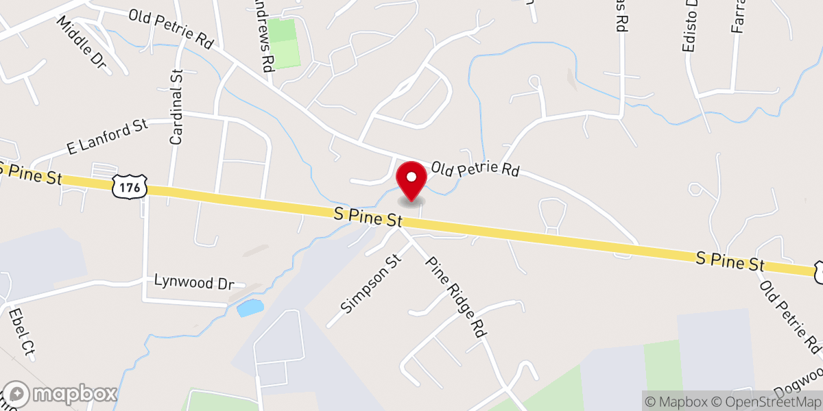Map showing location of Mission for Christ Baptist Church