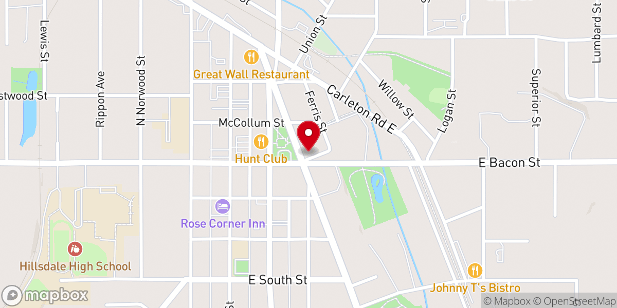 Map showing location of St Peter's Episcopal Church