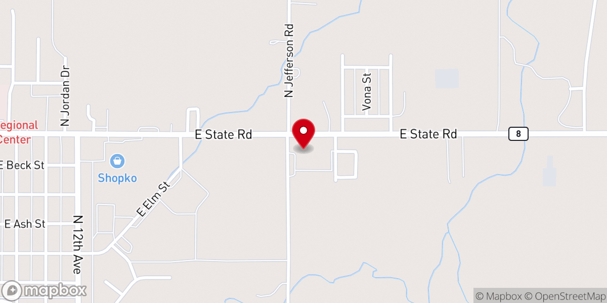 Map showing location of Fairview Mennonite Brethren Church