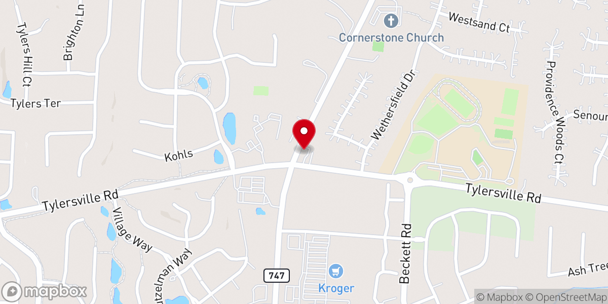 Map showing location of Greater Hamilton Church of Christ