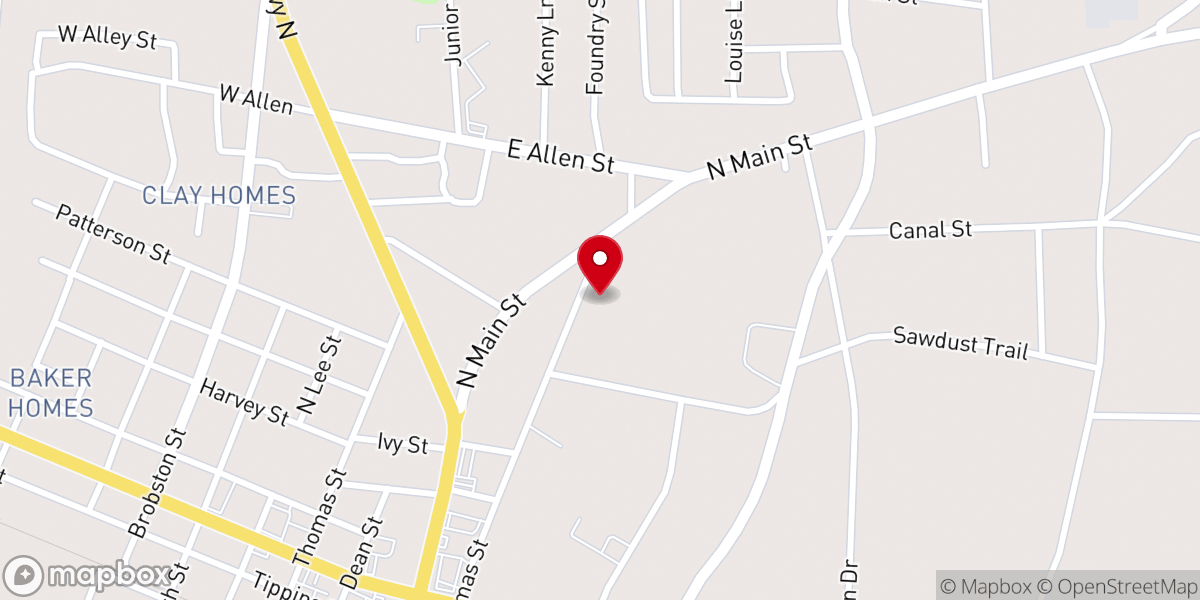 Map showing location of St James Ame Church