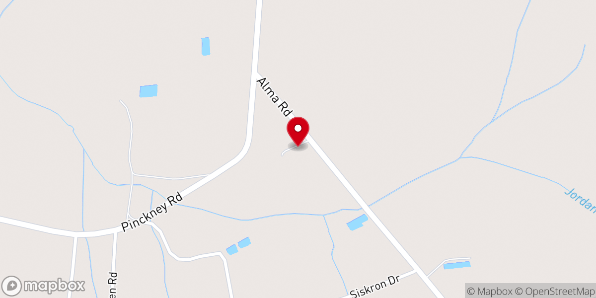 Map showing location of Piney Grove Missionary Baptist Church