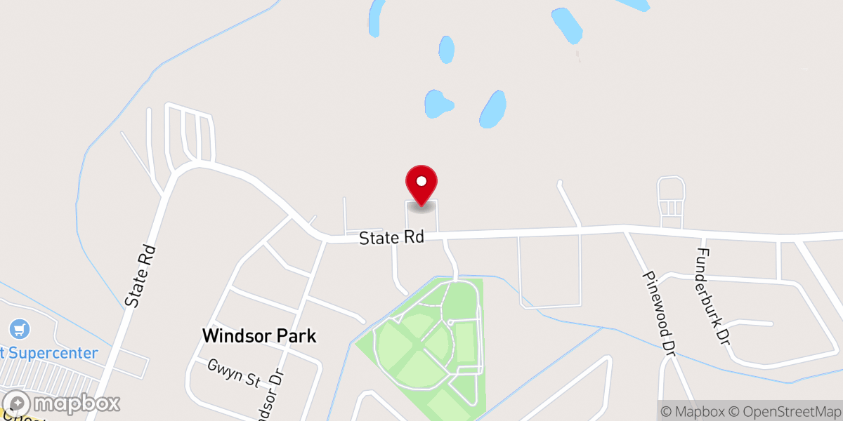 Map showing location of St David's Anglican Church