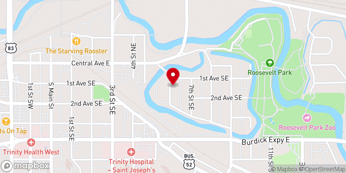 Map showing location of St. Peter the Aleut Orthodox Church