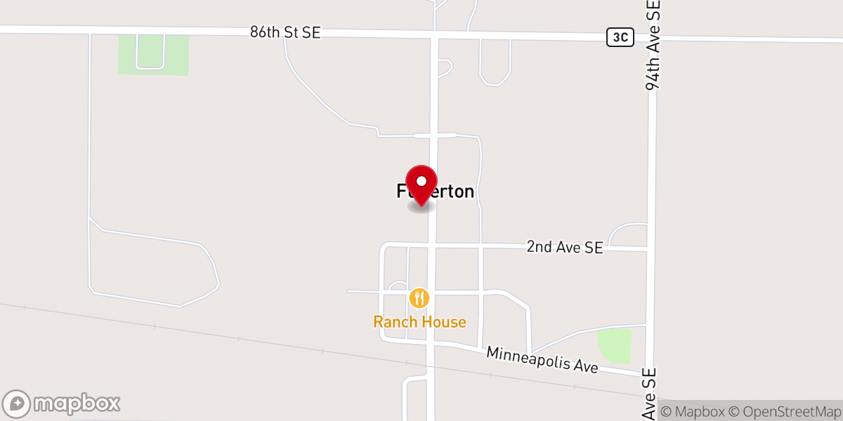 Map showing location of St. Patrick's Catholic Church