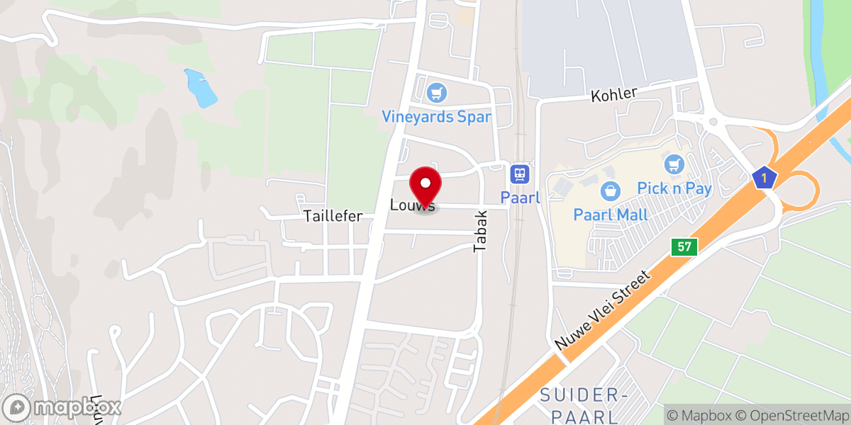 Map showing location of The Rock Church