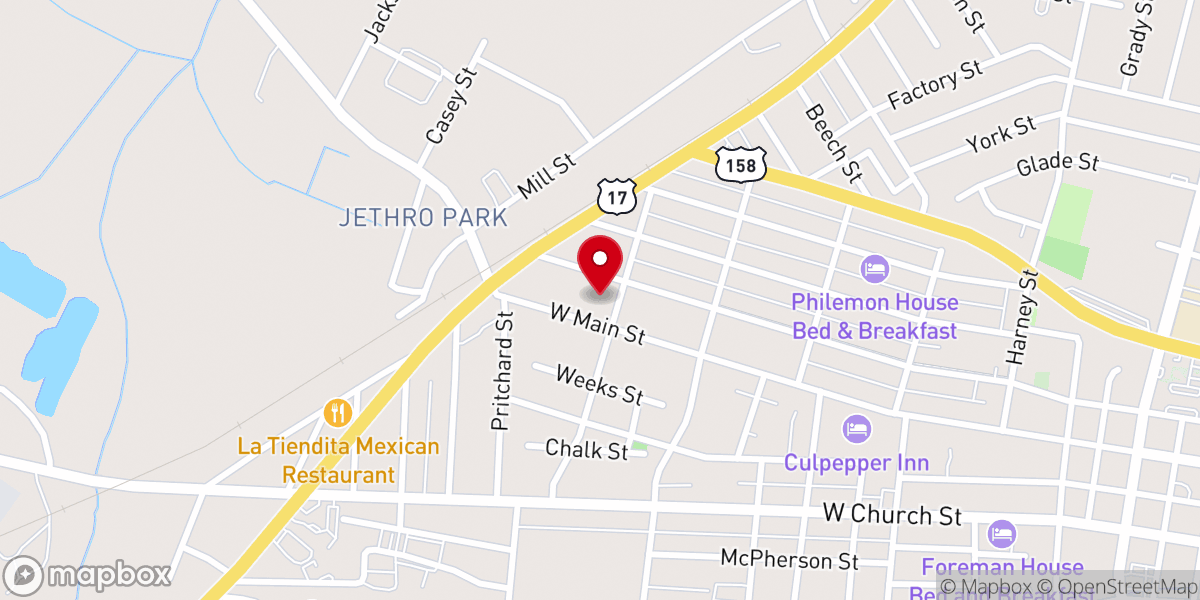 Map showing location of Glad Tidings Community Church