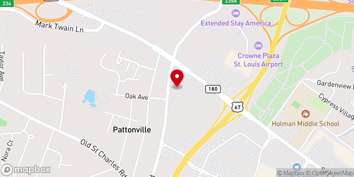 Map showing location of Fee Fee Baptist Church