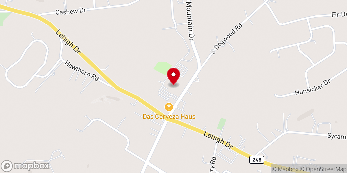 Map showing location of Bethany Wesleyan Church