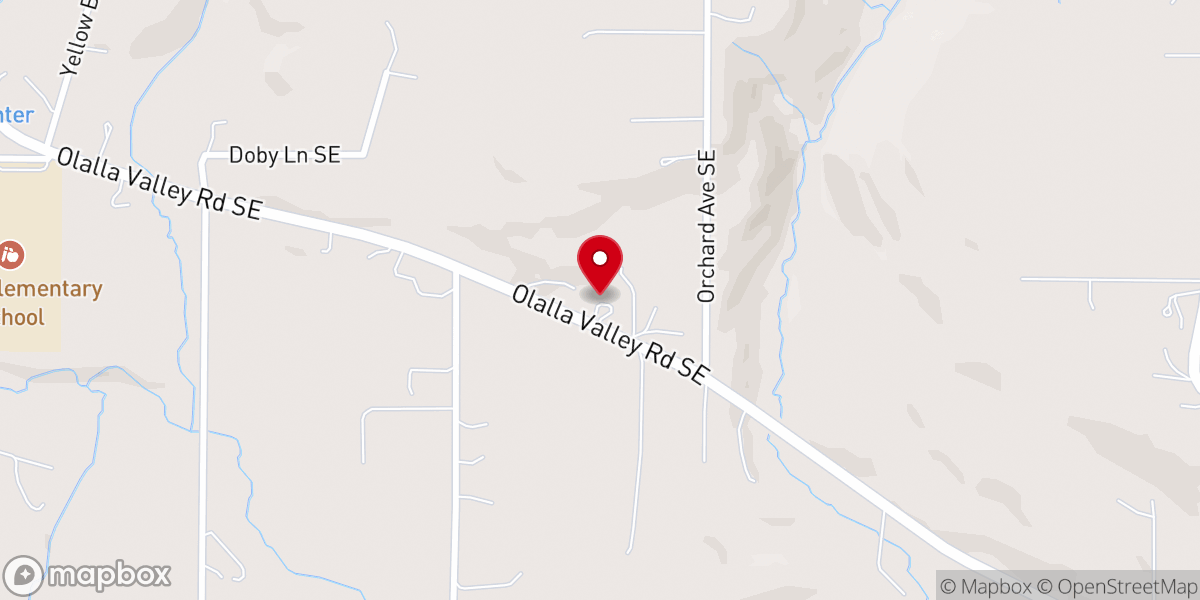 Map showing location of Olalla Bible Church