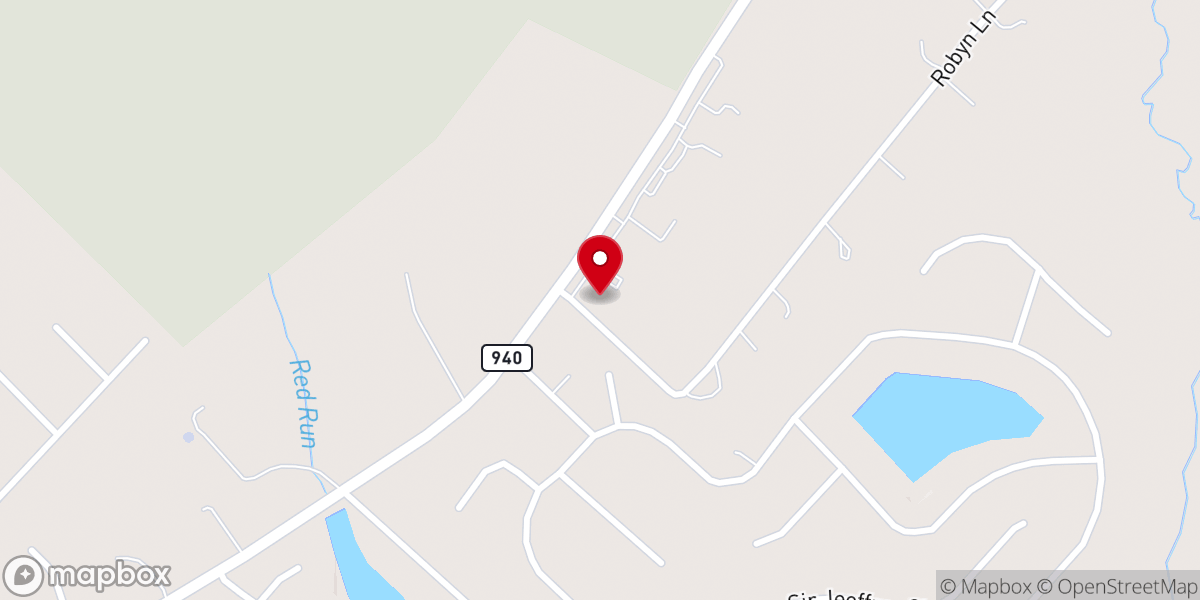 Map showing location of Faith Lutheran Church