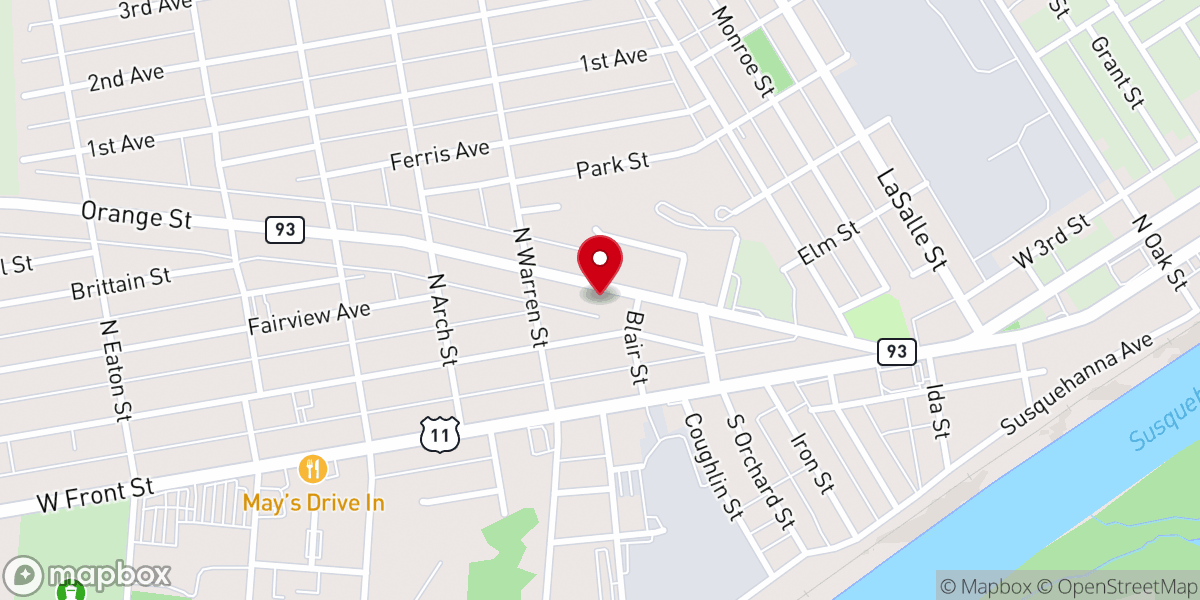Map showing location of Berwick Seventh-day Adventist Church