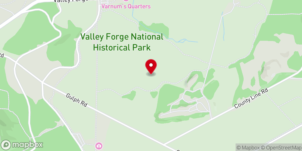 Map showing location of Valley Forge National Historical Park