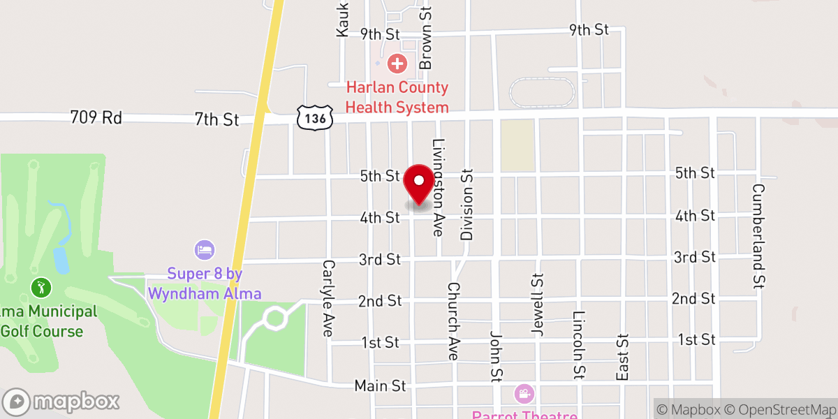 Map showing location of St Joseph Catholic Rectory
