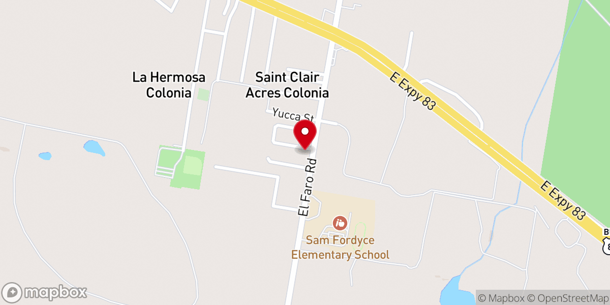 Map showing location of Renacer Baptist Church