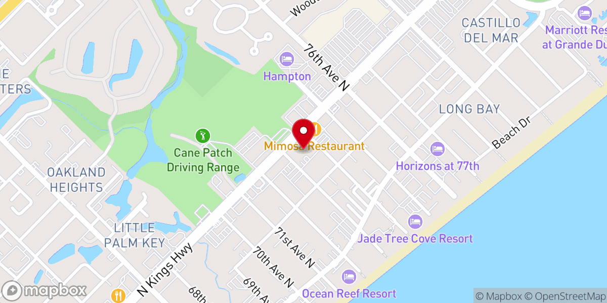 Map showing location of Ocean View Baptist Church