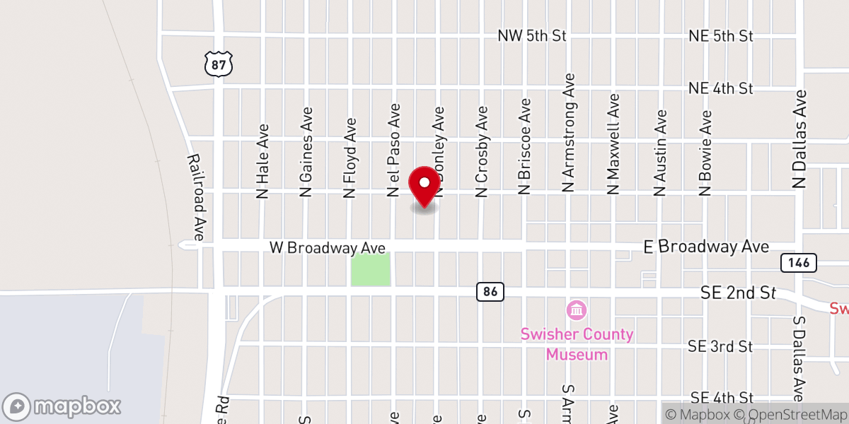 Map showing location of First Presbyterian Church